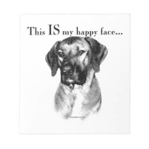 Rhodesian Ridgeback Lycklig Ansikte Anteckningsblock