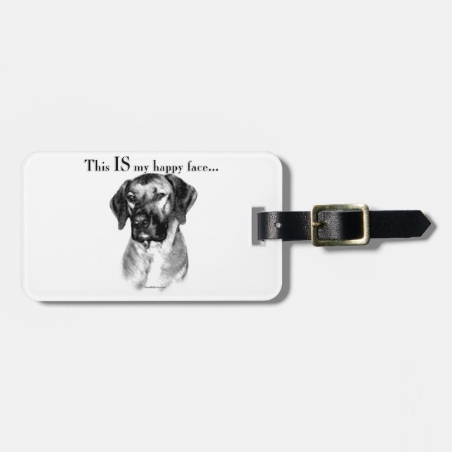 Rhodesian Ridgeback Lycklig Ansikte Bagagebricka (Horisontell Framsida)