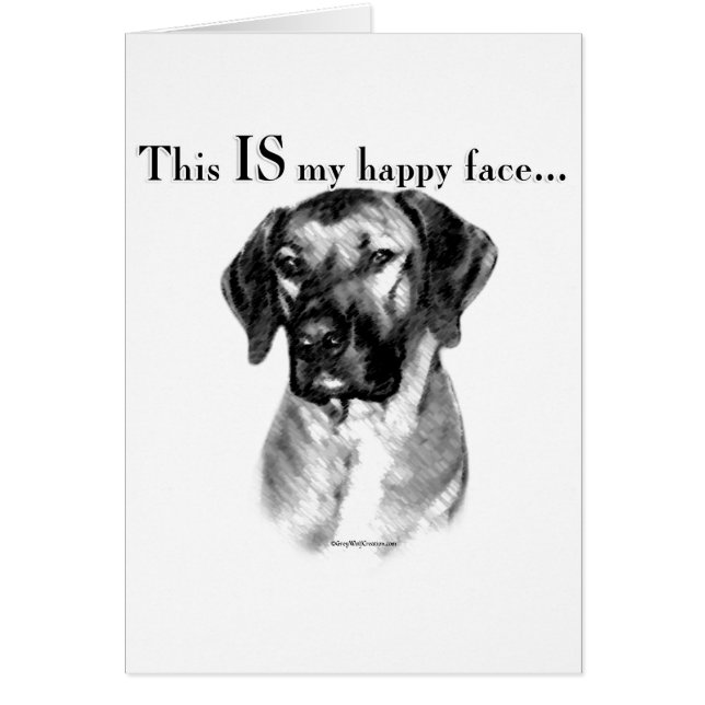 Rhodesian Ridgeback Lycklig Ansikte Hälsningskort (Framsidan)