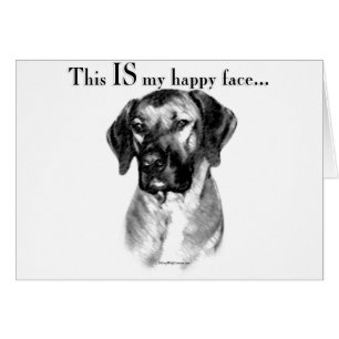 Rhodesian Ridgeback Lycklig Ansikte Hälsningskort