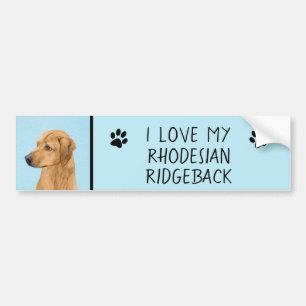 Rhodesian Ridgeback-målning - Originalbild av Hun Bildekal