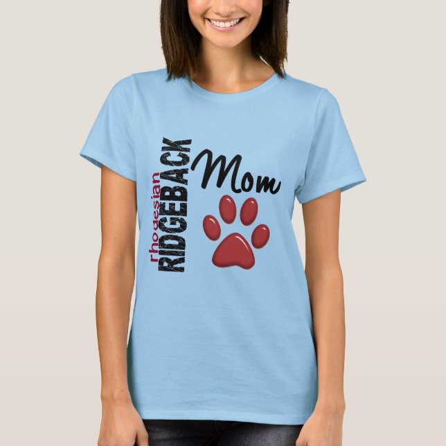 Rhodesian Ridgeback Mamma 2 T Shirt (Framsida)