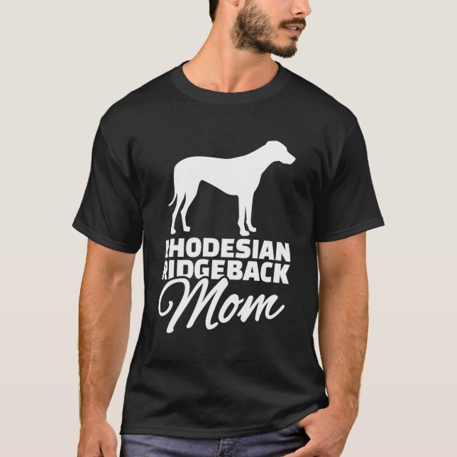 Rhodesian Ridgeback Mamma Hoodie T Shirt (Framsida)
