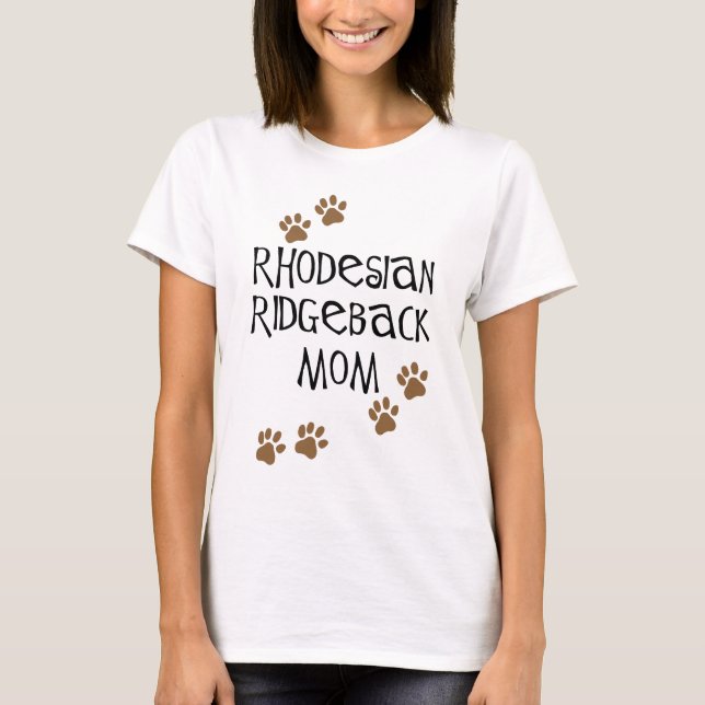 Rhodesian Ridgeback mamma T-shirt (Framsida)