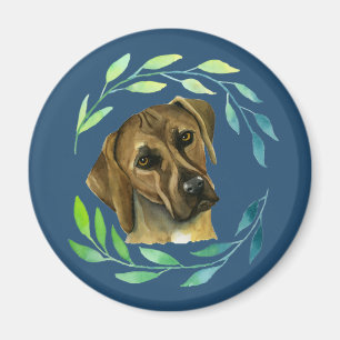 Rhodesian Ridgeback med en kranvattenfärg Magnet