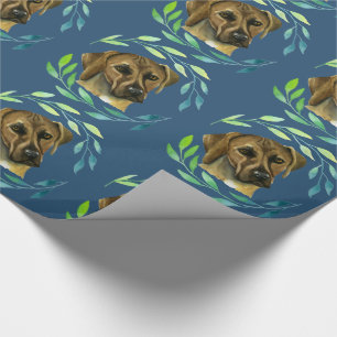 Rhodesian Ridgeback med en kranvattenfärg Presentpapper