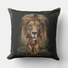 Rhodesian Ridgeback med Lejon Kudde