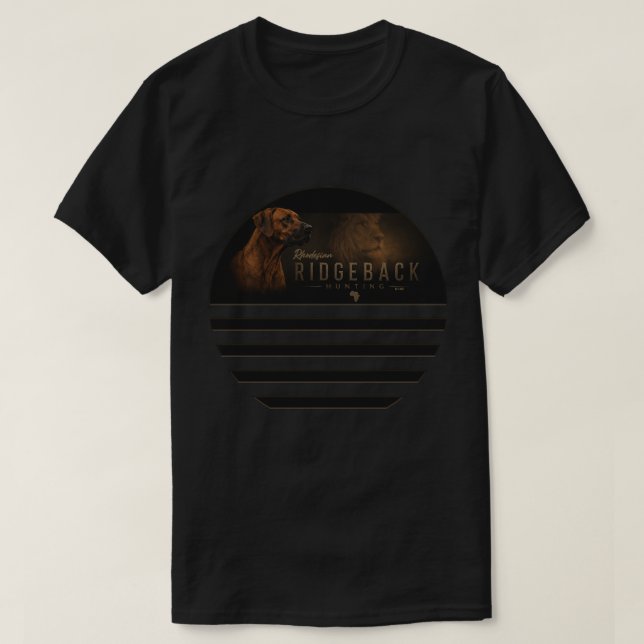 Rhodesian Ridgeback med Lejon T Shirt (Design framsida)