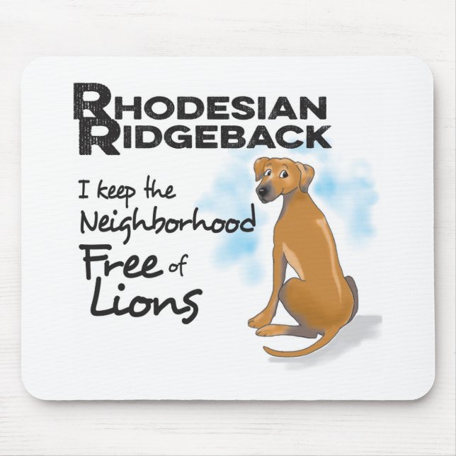 Rhodesian Ridgeback Mouse Pad Musmatta (Framsidan)