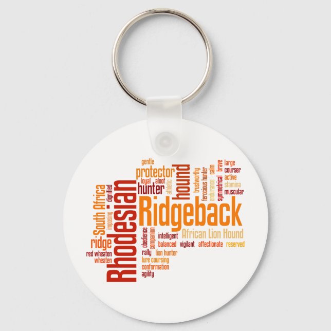 Rhodesian Ridgeback Nyckelring (Framsida)
