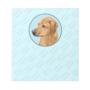 Rhodesian Ridgeback Painting - Original Hund Art Anteckningsblock