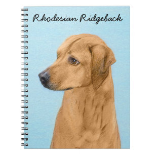 Rhodesian Ridgeback Painting - Original Hund Art Anteckningsbok