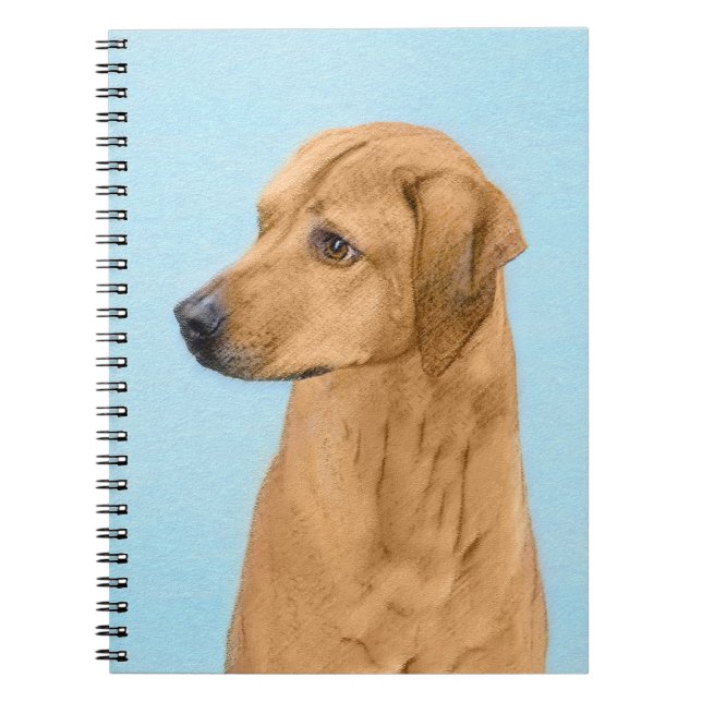 Rhodesian Ridgeback Painting - Original Hund Art Anteckningsbok (Framsidan)