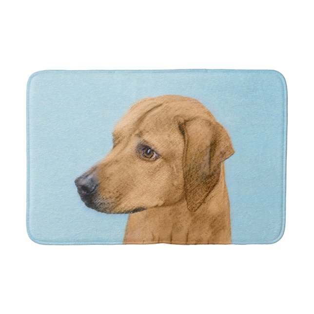 Rhodesian Ridgeback Painting - Original Hund Art Badrumsmatta (Framsidan)