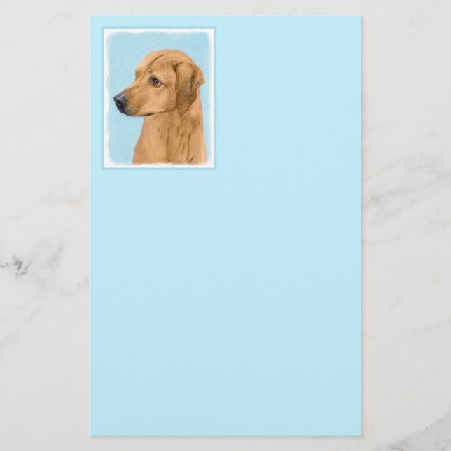 Rhodesian Ridgeback Painting - Original Hund Art Brevpapper (Framsida)