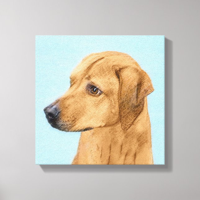 Rhodesian Ridgeback Painting - Original Hund Art Canvastryck (Framsida)