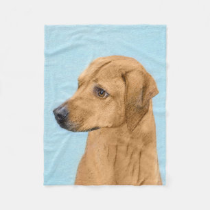 Rhodesian Ridgeback Painting - Original Hund Art Fleecefilt