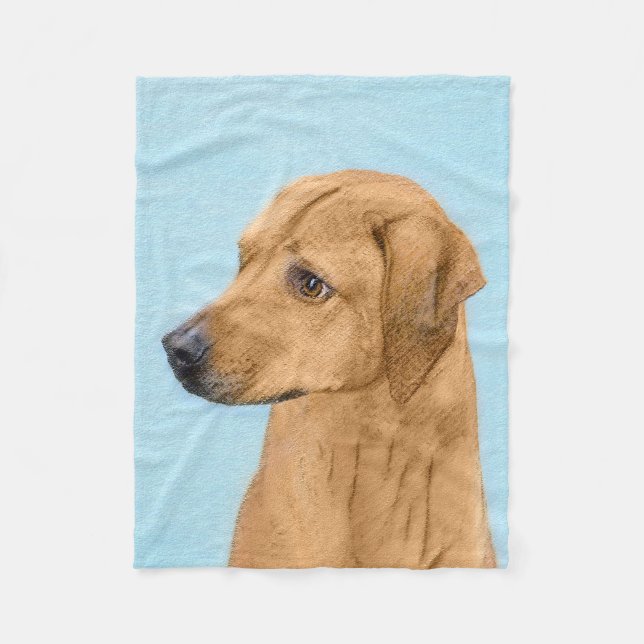 Rhodesian Ridgeback Painting - Original Hund Art Fleecefilt (Framsidan)