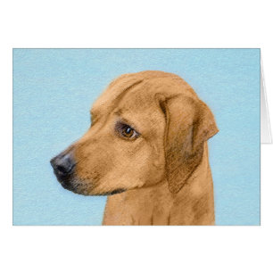 Rhodesian Ridgeback Painting - Original Hund Art Hälsningskort