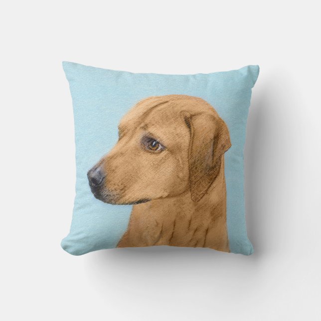 Rhodesian Ridgeback Painting - Original Hund Art Kudde (Framsida)