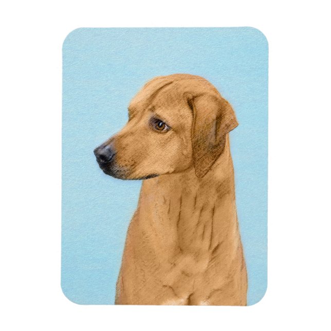 Rhodesian Ridgeback Painting - Original Hund Art Magnet (Vertikal)
