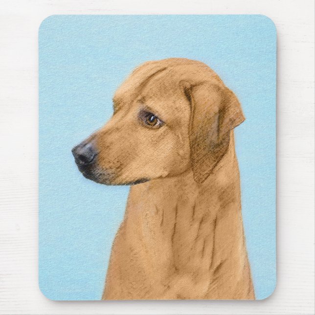 Rhodesian Ridgeback Painting - Original Hund Art Musmatta (Framsidan)