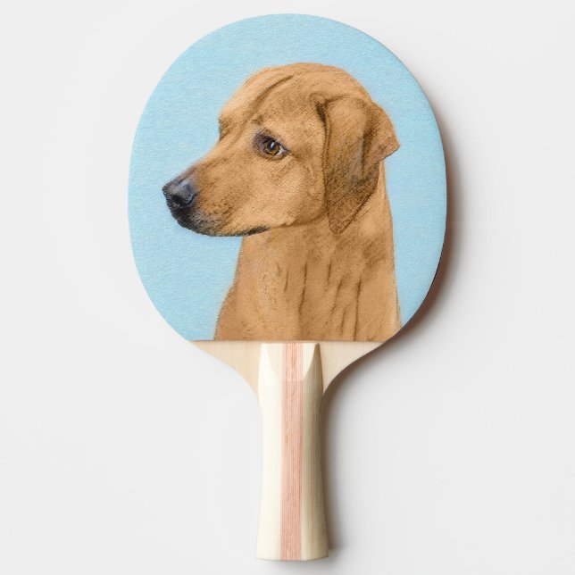 Rhodesian Ridgeback Painting - Original Hund Art Pingisracket (Framsidan)