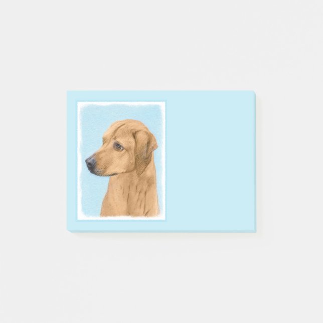 Rhodesian Ridgeback Painting - Original Hund Art Post-it Block (Framsida)