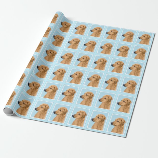 Rhodesian Ridgeback Painting - Original Hund Art Presentpapper (Utrullad)