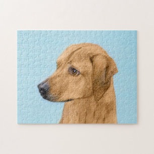 Rhodesian Ridgeback Painting - Original Hund Art Pussel