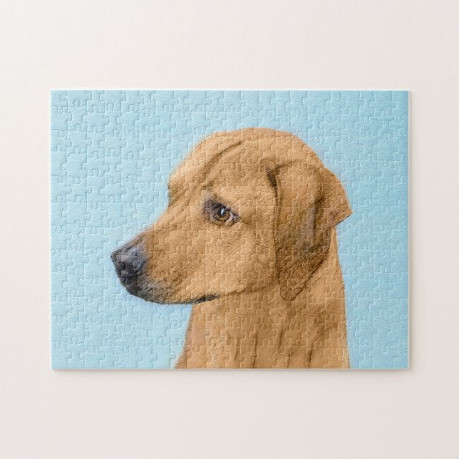 Rhodesian Ridgeback Painting - Original Hund Art Pussel (Horisontell)