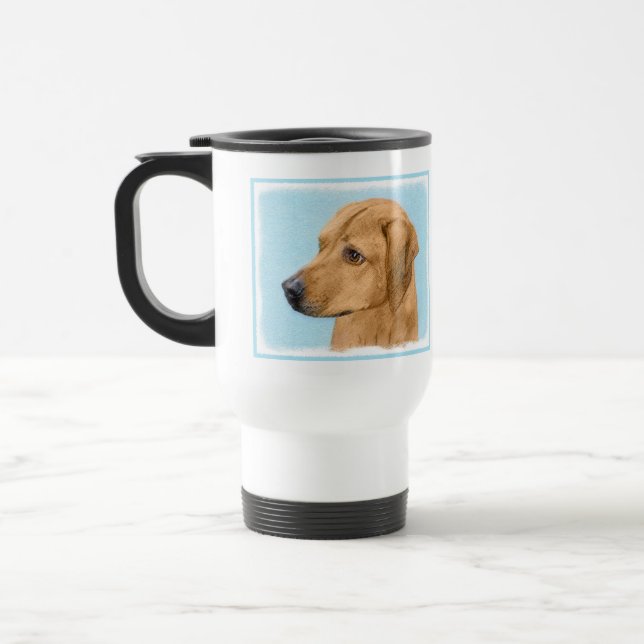 Rhodesian Ridgeback Painting - Original Hund Art Resemugg (Vänster)