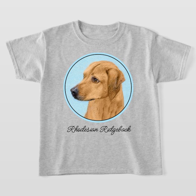 Rhodesian Ridgeback Painting - Original Hund Art T Shirt (Laydown)