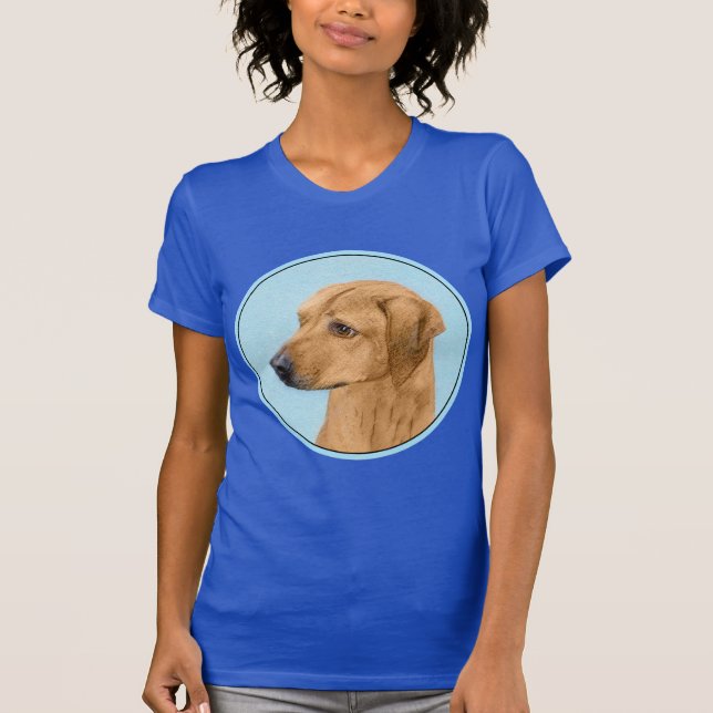Rhodesian Ridgeback Painting - Original Hund Art T Shirt (Framsida)