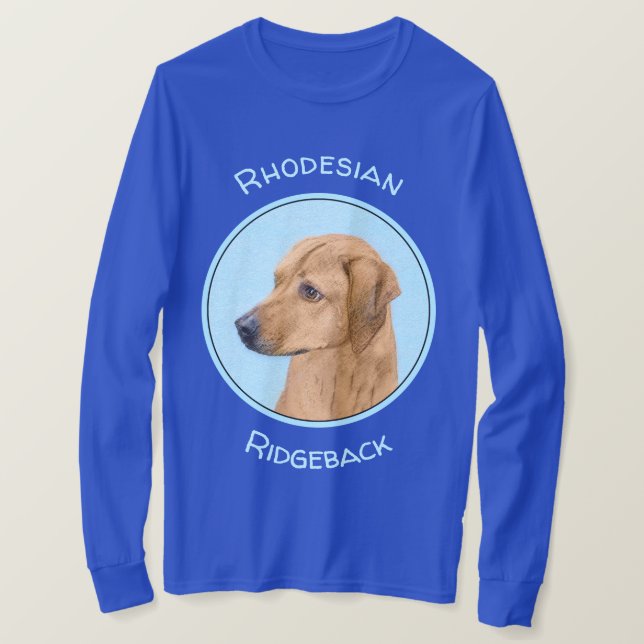 Rhodesian Ridgeback Painting - Original Hund Art T Shirt (Design framsida)