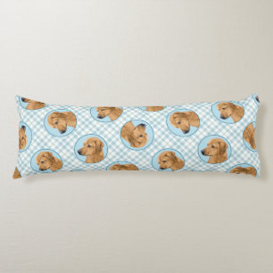 Rhodesian Ridgeback Painting Red Wheaten Hund Art Kroppskudde