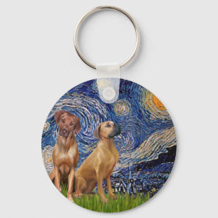 Rhodesian Ridgeback Pair - Starjkväll Nyckelring