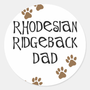 Rhodesian Ridgeback pappa Runt Klistermärke