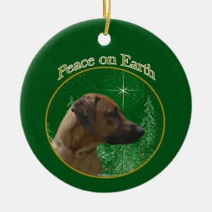 Rhodesian Ridgeback Peace Julgransprydnad Keramik