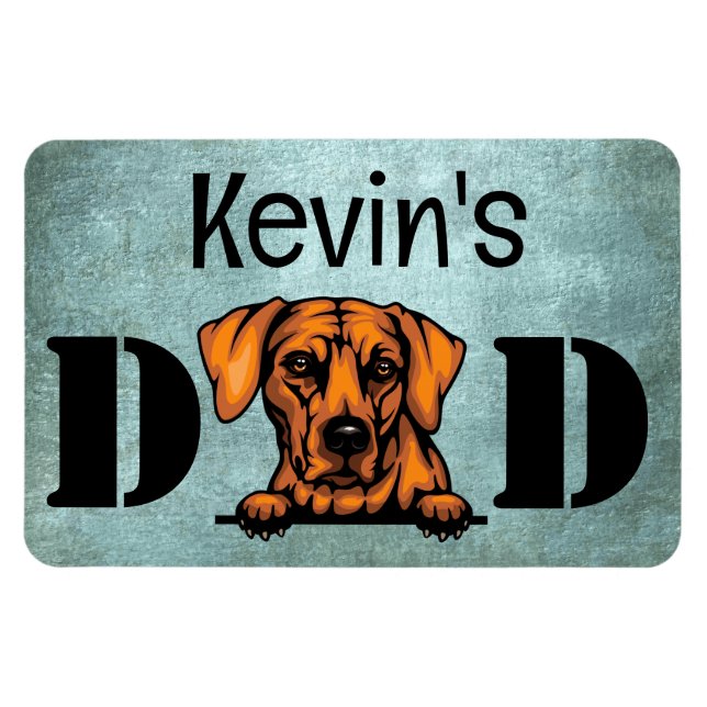 Rhodesian Ridgeback Peeking Personlig Pappa Magnet (Horisontell)