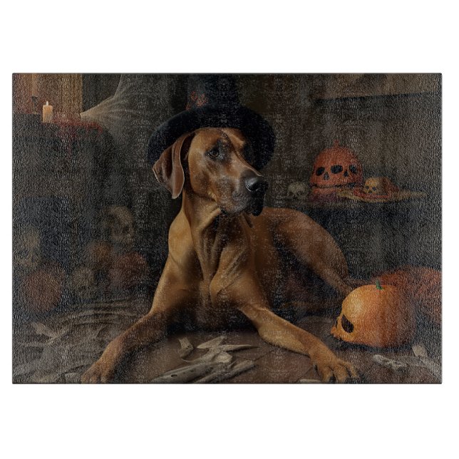 Rhodesian Ridgeback Pumpkins Halloween Scary (Framsidan)