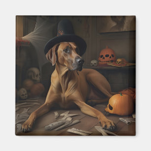 Rhodesian Ridgeback Pumpor Halloween Skräckinjagan Magnet
