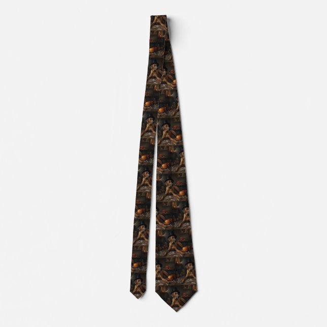 Rhodesian Ridgeback Pumpor Halloween Skräckinjagan Slips (Baksida)