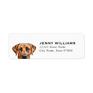 Rhodesian Ridgeback-Returetiketter Returadress Etikett