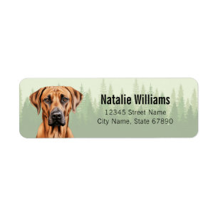 Rhodesian Ridgeback-Returetiketter Returadress Etikett