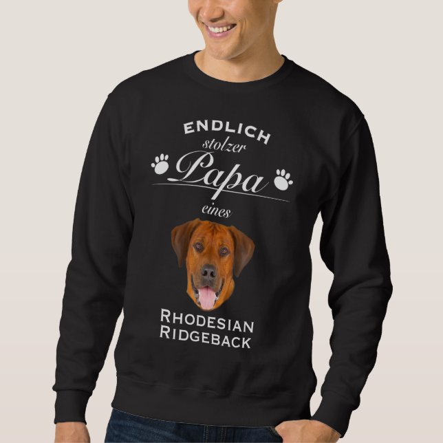 Rhodesian Ridgeback Rhodesian Ridgeback Lång Ärmad Tröja (Framsida)
