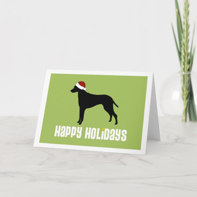 Rhodesian Ridgeback Santa hatt Helgkort (Framsida)
