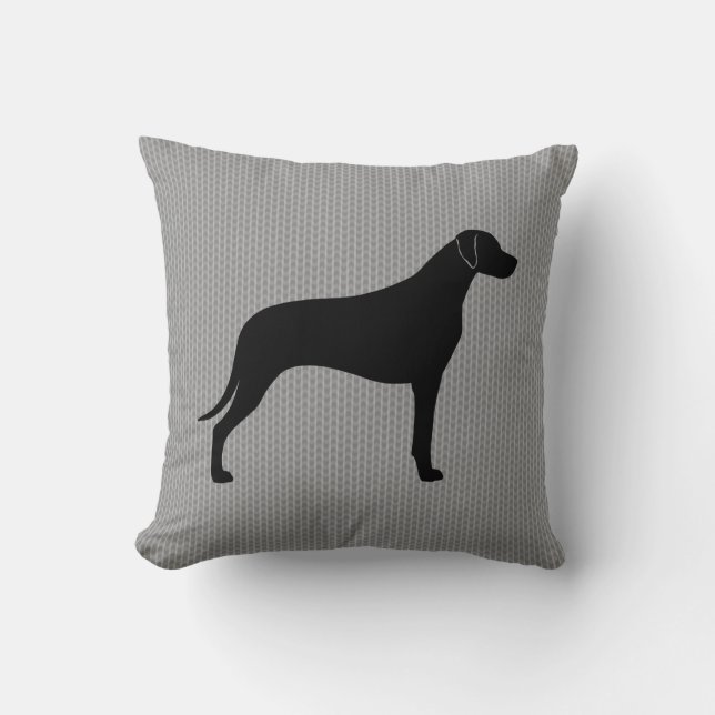 Rhodesian Ridgeback Silhouette Kudde (Framsida)