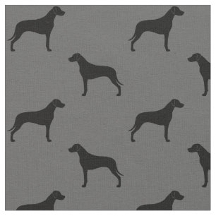 Rhodesian Ridgeback Silhouettesmönster Tyg