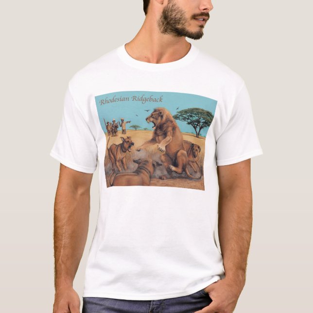 Rhodesian Ridgeback skjorta T-shirt (Framsida)